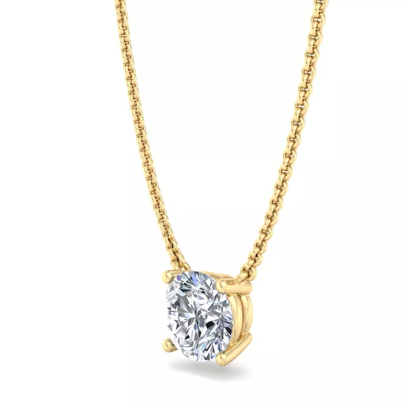 14K Yellow Gold Zariah Solitaire Pendant
