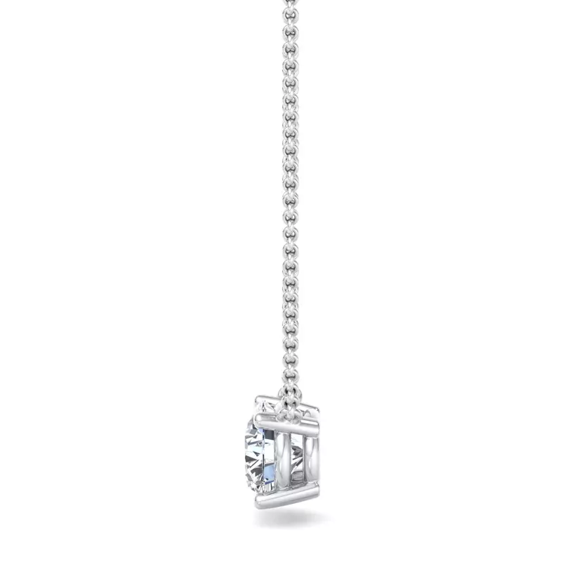 18K White Gold Zariah Solitaire Pendant