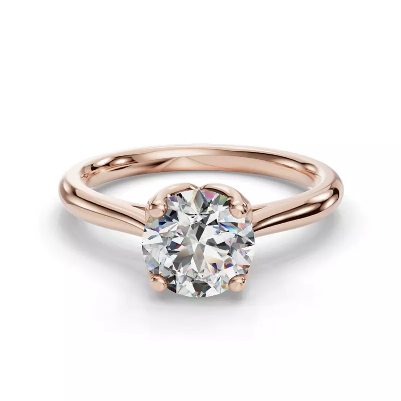 14K Rose Gold Vivian Solitaire Engagement Ring
