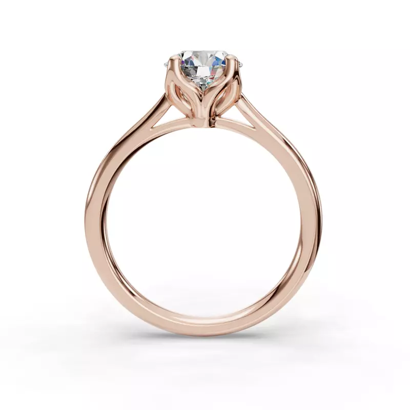 14K Rose Gold Vivian Solitaire Engagement Ring