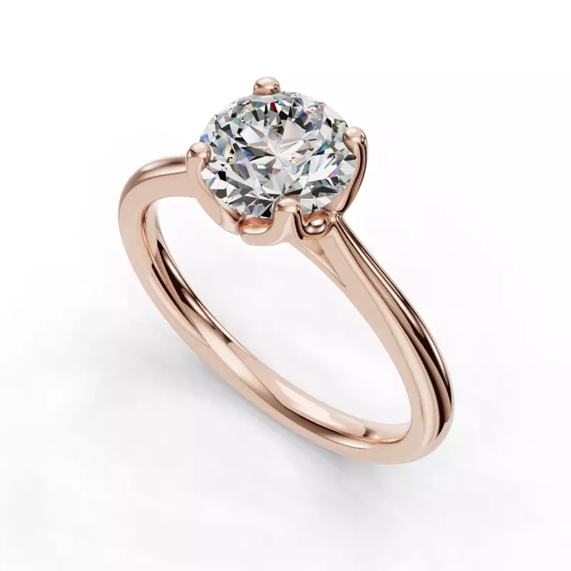 14K Rose Gold Vivian Solitaire Engagement Ring