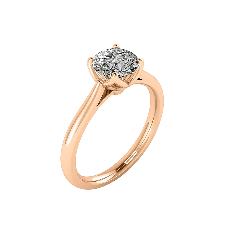 14K Rose Gold Vivian Solitaire Engagement Ring