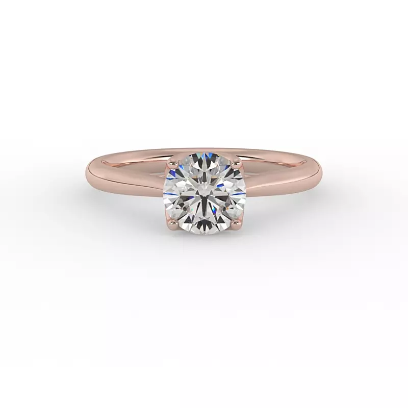 14K Rose Gold Vivian Solitaire Engagement Ring