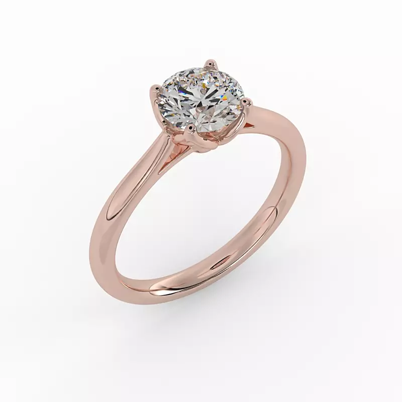 14K Rose Gold Vivian Solitaire Engagement Ring