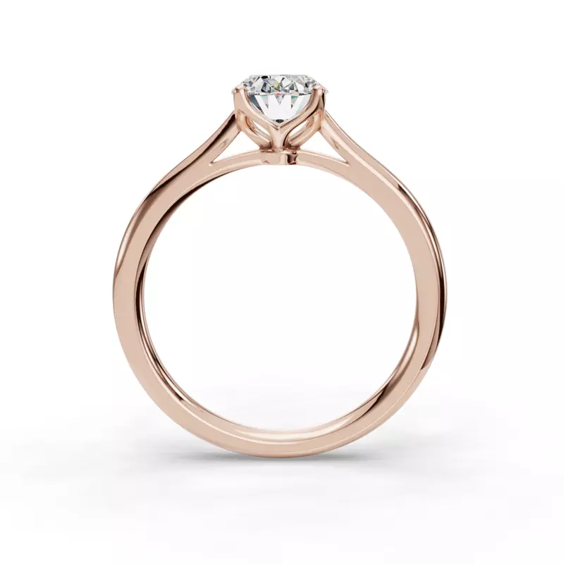 14K Rose Gold Vivian Solitaire Engagement Ring