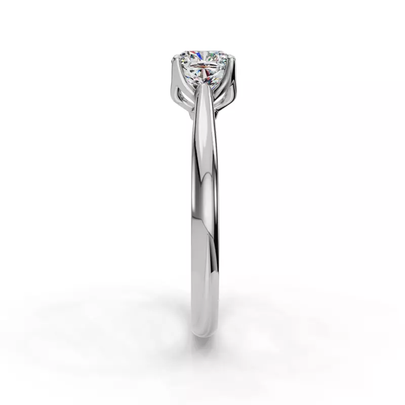 14K White Gold Vivian Solitaire Engagement Ring