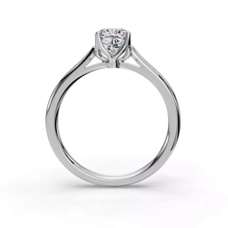 14K White Gold Vivian Solitaire Engagement Ring