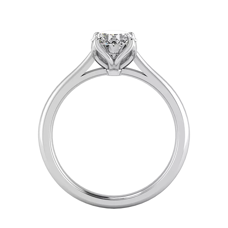 14K White Gold Vivian Solitaire Engagement Ring