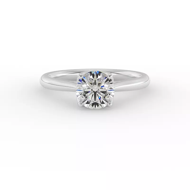 14K White Gold Vivian Solitaire Engagement Ring