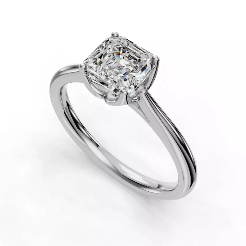 14K White Gold Vivian Solitaire Engagement Ring
