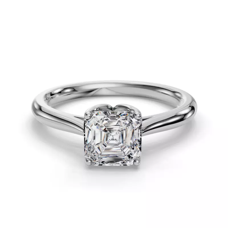 14K White Gold Vivian Solitaire Engagement Ring