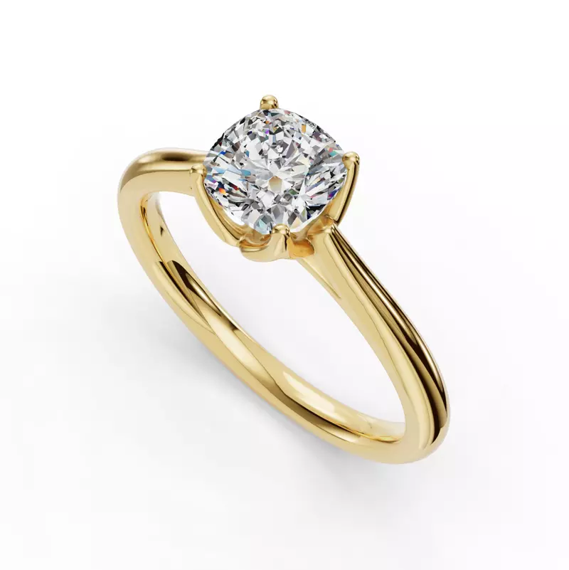 14K Yellow Gold Vivian Solitaire Engagement Ring