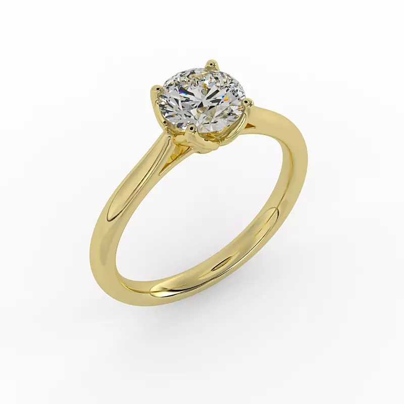 14K Yellow Gold Vivian Solitaire Engagement Ring