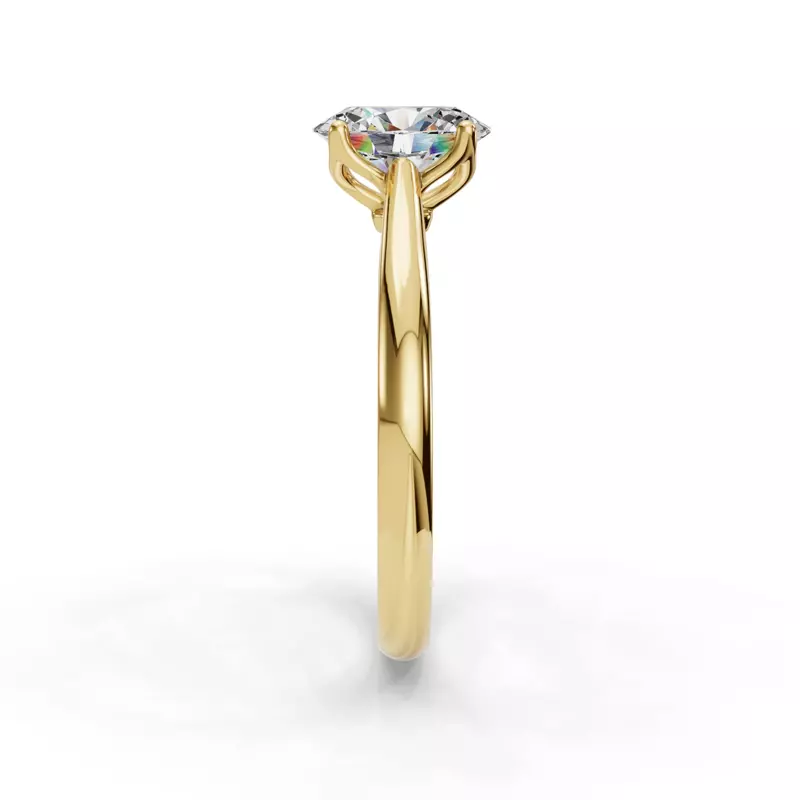 14K Yellow Gold Vivian Solitaire Engagement Ring