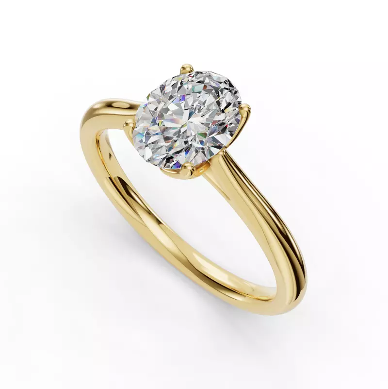 14K Yellow Gold Vivian Solitaire Engagement Ring