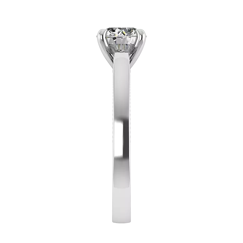 14K White Gold Melanie Filigree Solitaire Engagement Ring