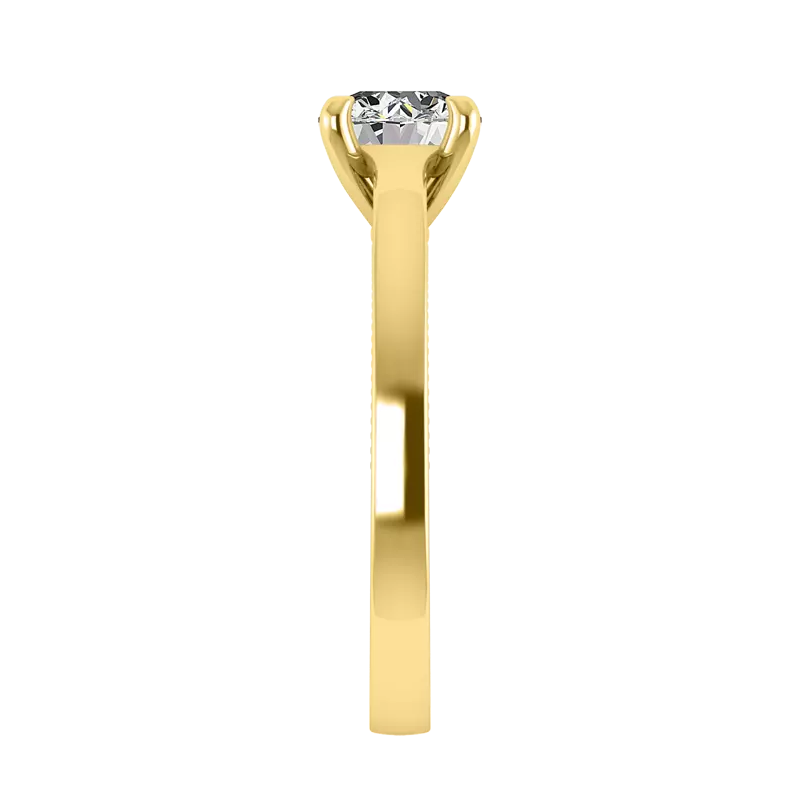14K Yellow Gold Melanie Filigree Solitaire Engagement Ring