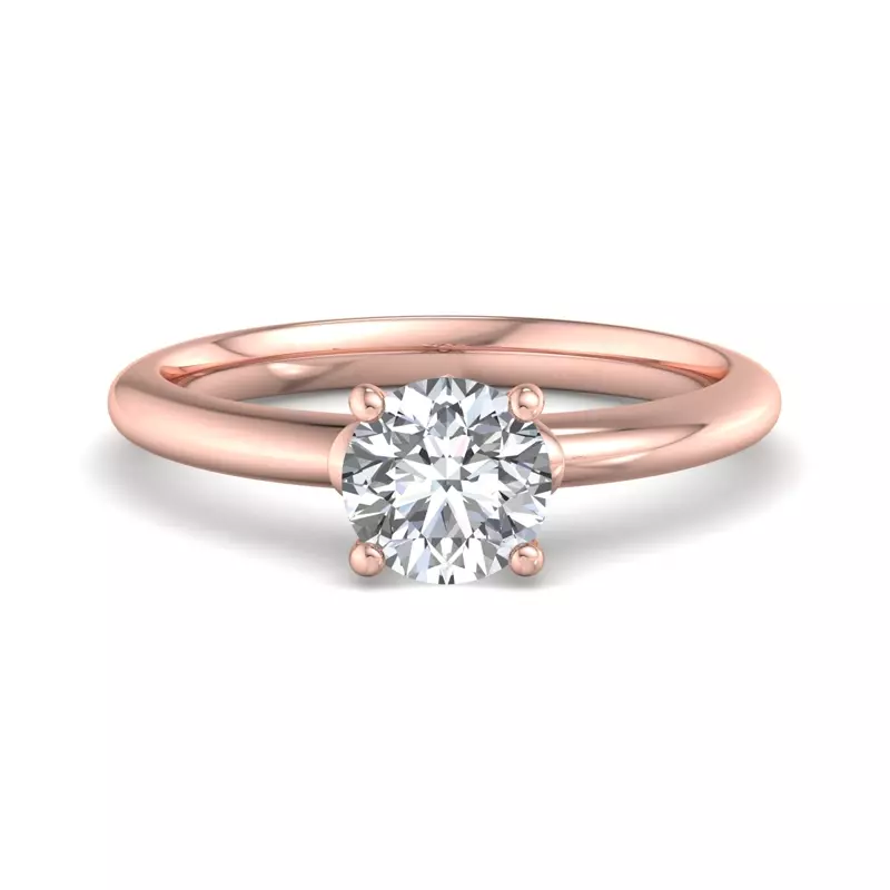 Kinley 4 Prong Solitaire Engagement Ring - 14K Yellow Gold