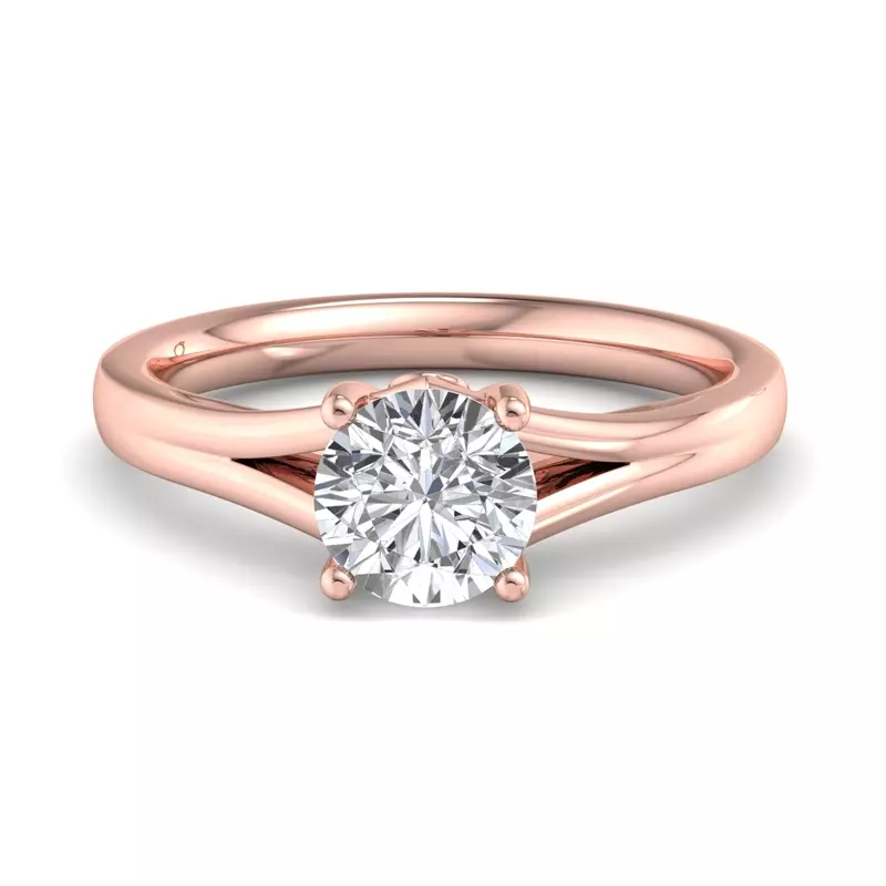 14K Rose Gold Athena Solitaire Engagement Ring