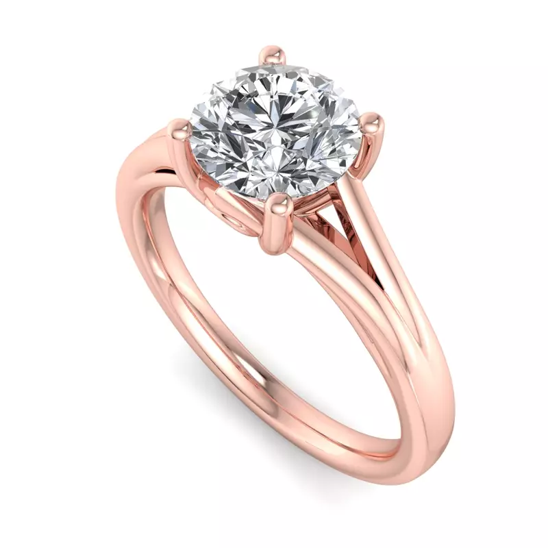 14K Rose Gold Athena Solitaire Engagement Ring
