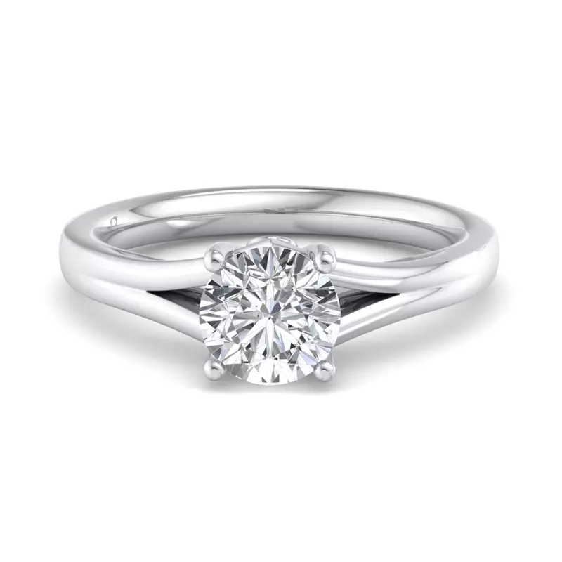 14K White Gold Athena Solitaire Engagement Ring