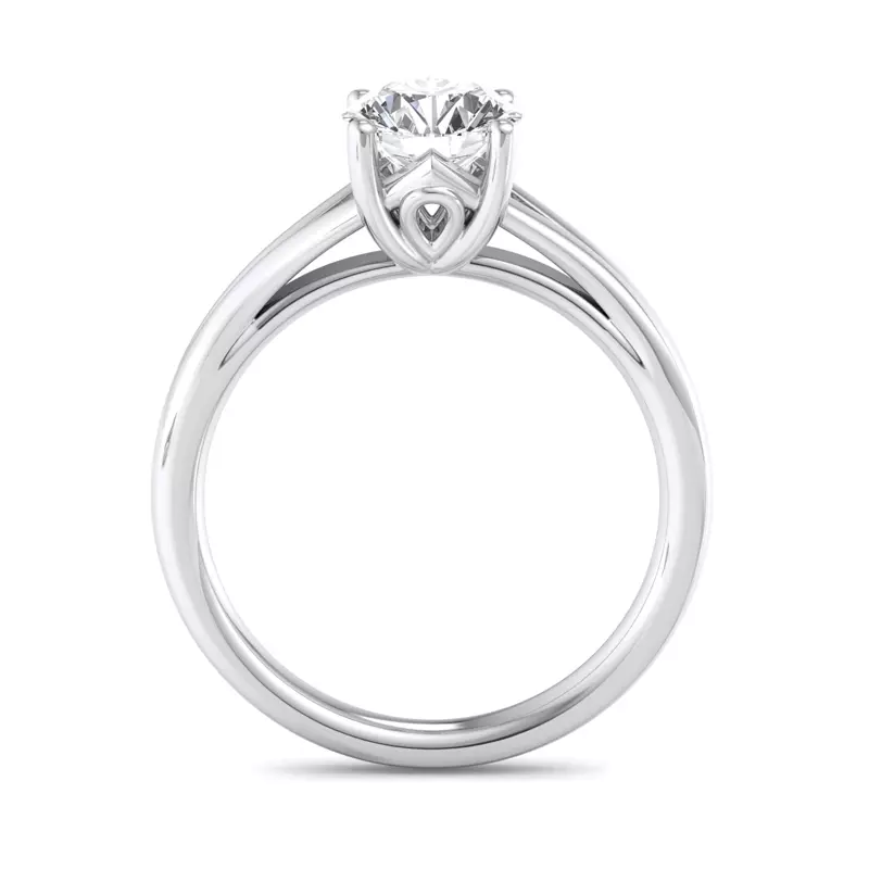 14K White Gold Athena Solitaire Engagement Ring