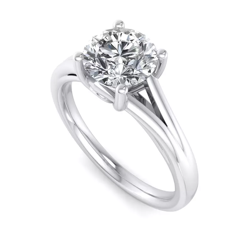 14K White Gold Athena Solitaire Engagement Ring