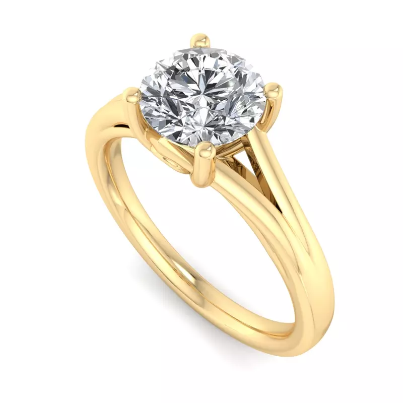 14K Yellow Gold Athena Solitaire Engagement Ring