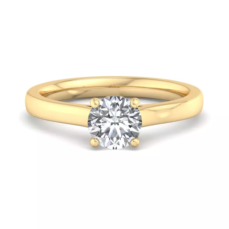 Rose Solitaire Engagement Ring