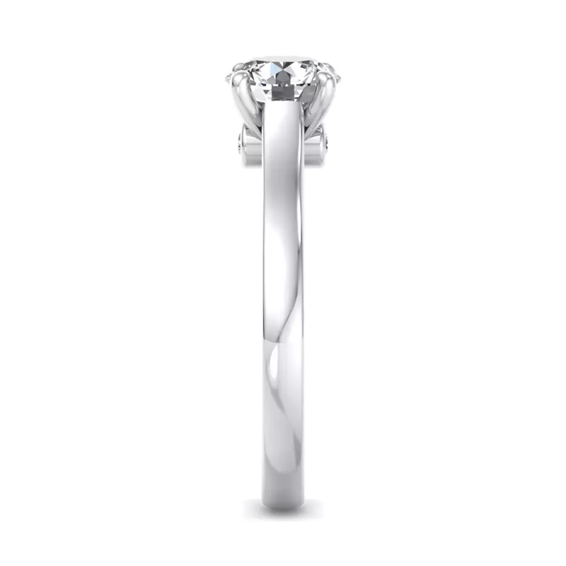 Platinum Rose Solitaire Engagement Ring