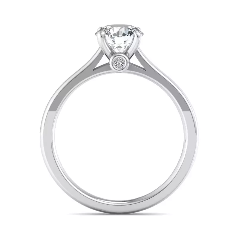 Platinum Rose Solitaire Engagement Ring