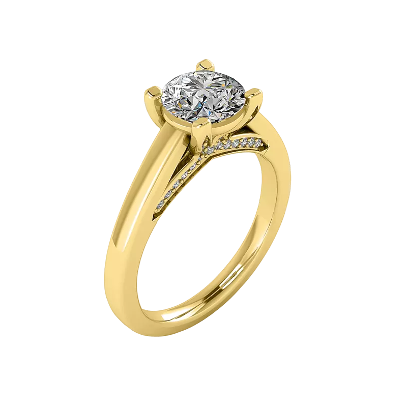 18K Yellow Gold Eliza Solitaire Engagement Ring