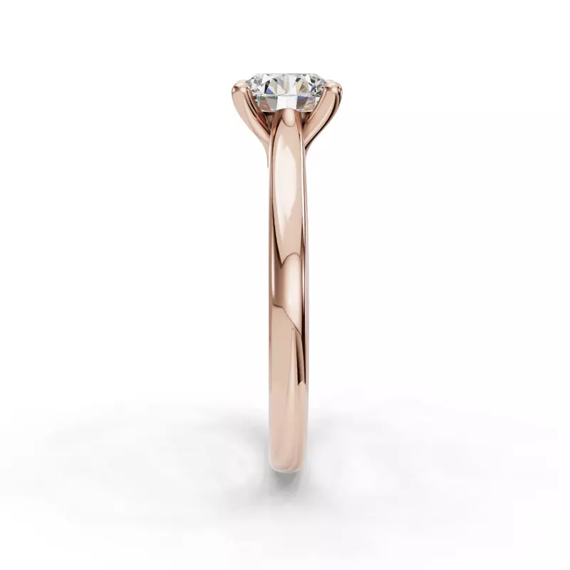 14K Rose Gold Adalynn Cathedral Solitaire Engagement Ring