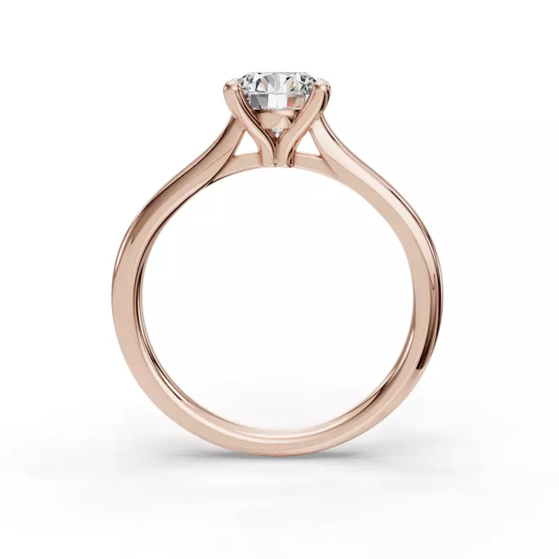 14K Rose Gold Adalynn Cathedral Solitaire Engagement Ring