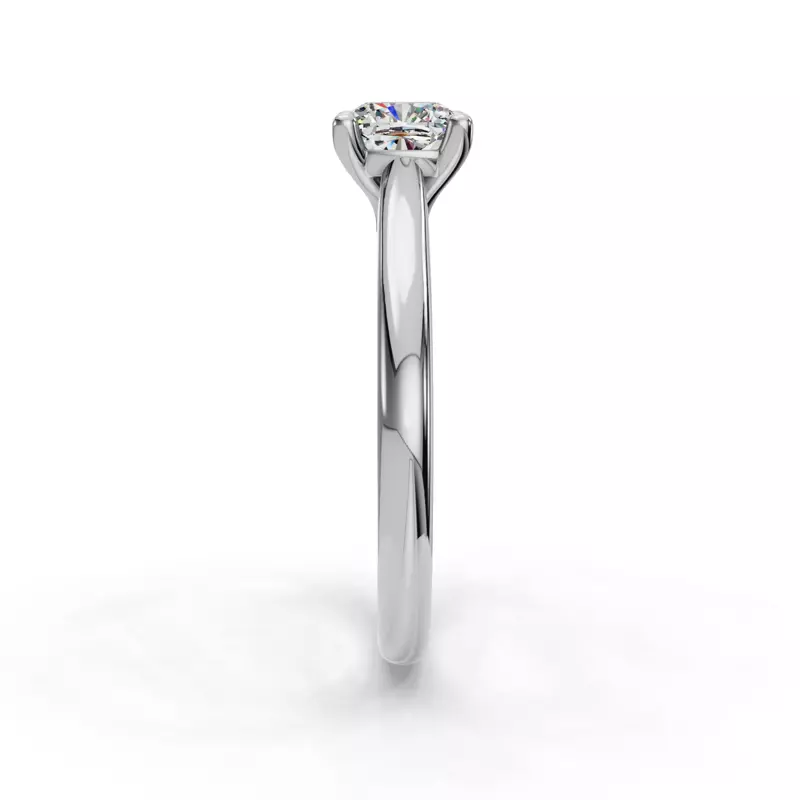 14K White Gold Adalynn Cathedral Solitaire Engagement Ring