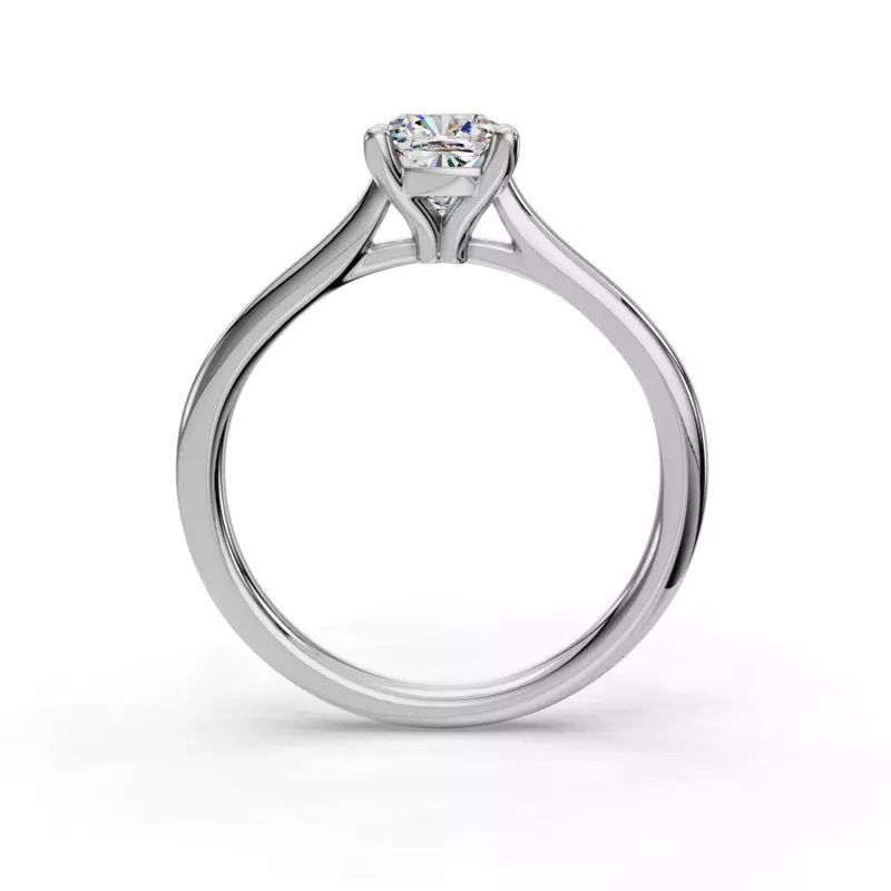 14K White Gold Adalynn Cathedral Solitaire Engagement Ring