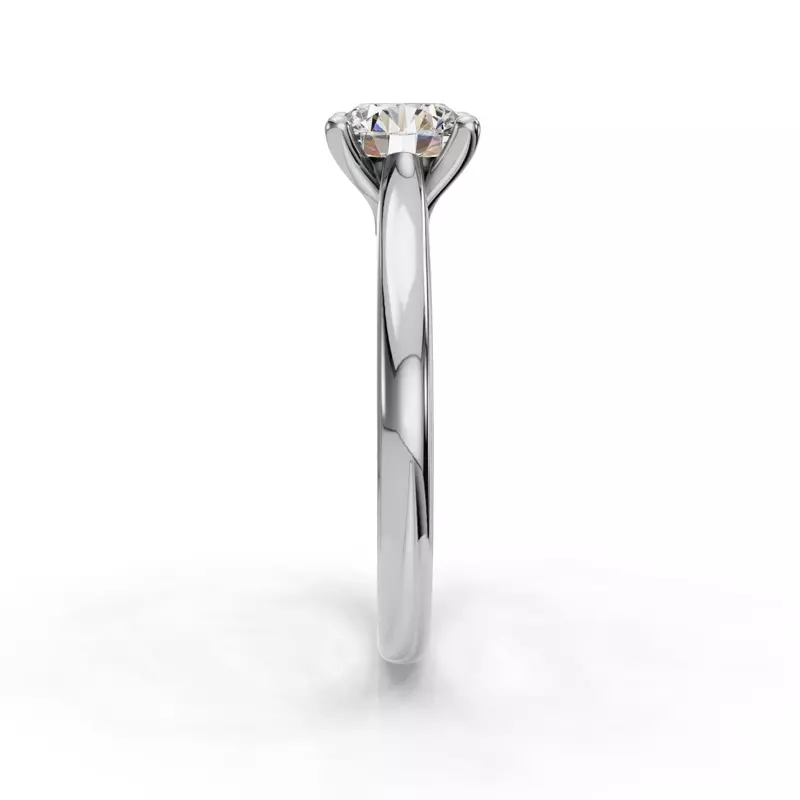 14K White Gold Adalynn Cathedral Solitaire Engagement Ring