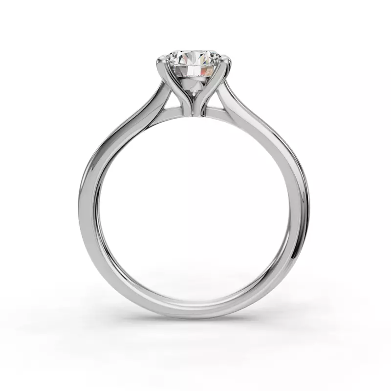 14K White Gold Adalynn Cathedral Solitaire Engagement Ring