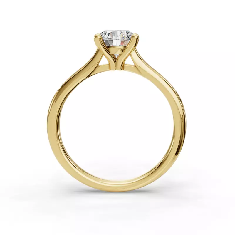 14K Yellow Gold Adalynn Cathedral Solitaire Engagement Ring