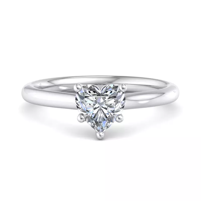 18K White Gold Adalynn Cathedral Solitaire Engagement Ring