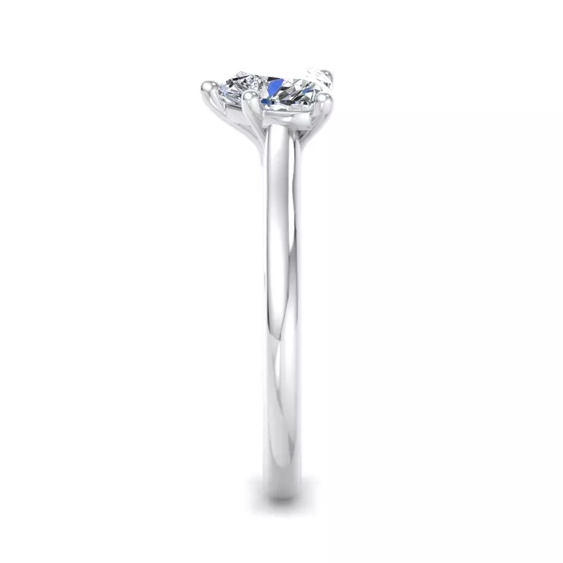 18K White Gold Adalynn Cathedral Solitaire Engagement Ring