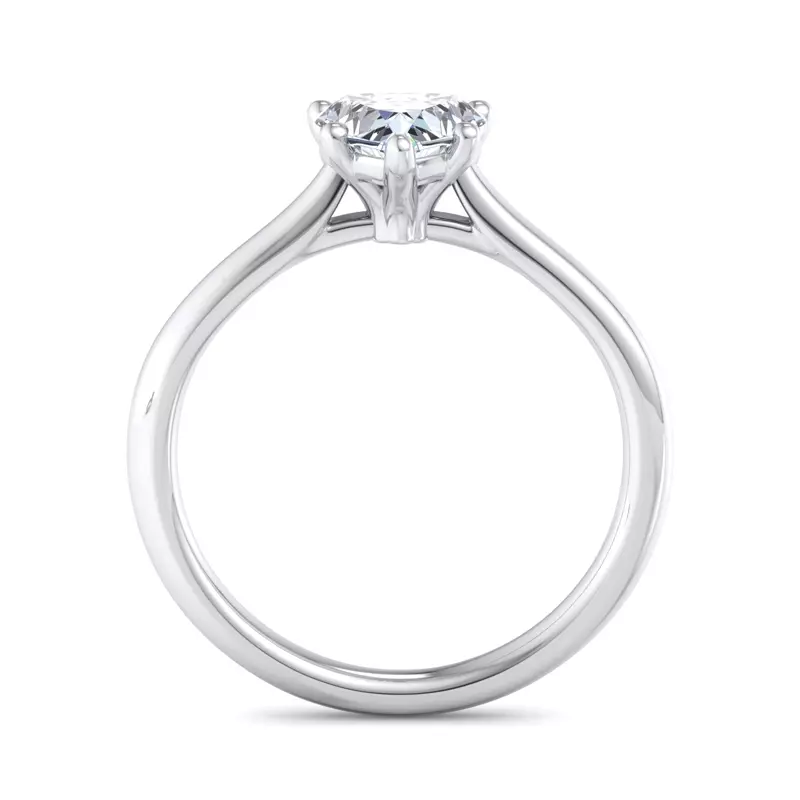 18K White Gold Adalynn Cathedral Solitaire Engagement Ring