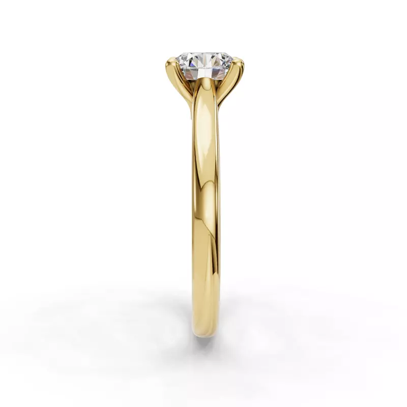 18K Yellow Gold Adalynn Cathedral Solitaire Engagement Ring