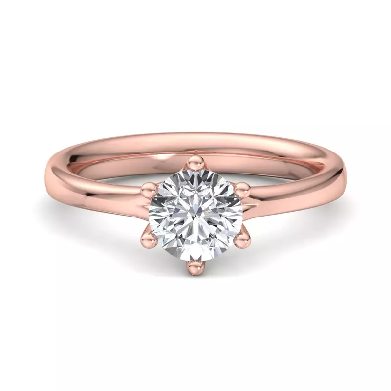 Kaylee 6 Prong Tapered Engagement Ring