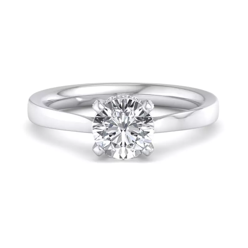 Lyla Hidden Halo Engagement Ring
