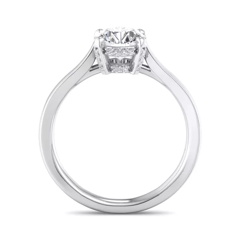 Platinum Lyla Hidden Halo Engagement Ring