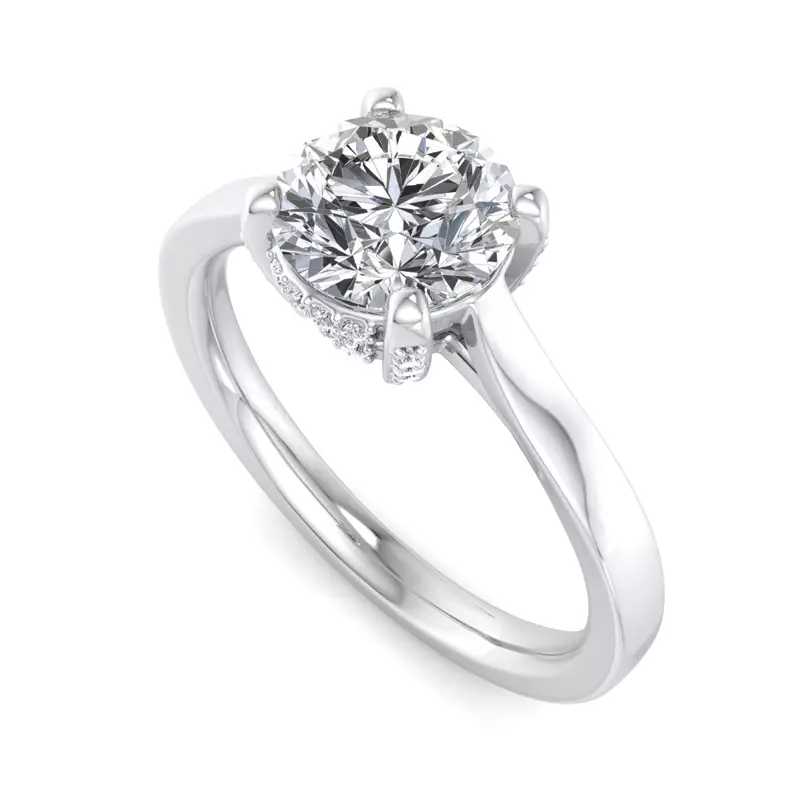 Platinum Lyla Hidden Halo Engagement Ring