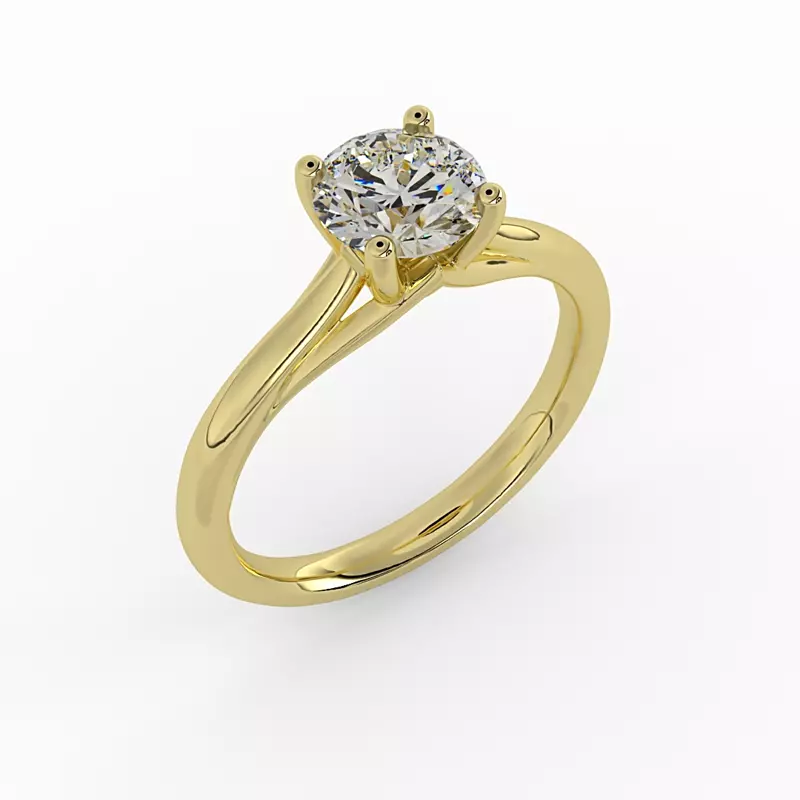 14K Yellow Gold Mackenzie Solitaire Engagement Ring