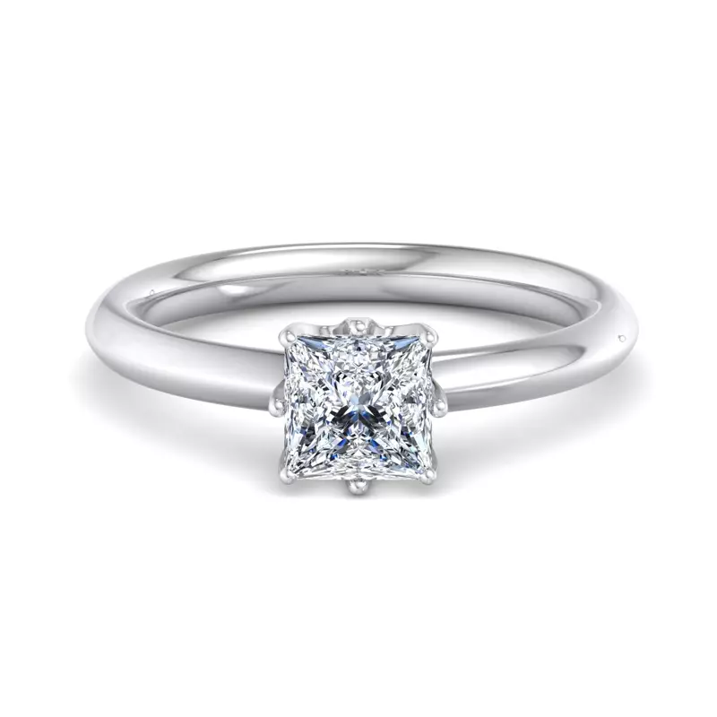 Platinum Olivia Knife Edge 6 Prong  Solitaire