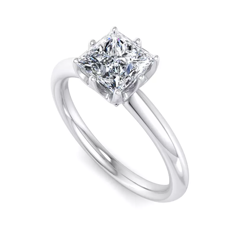 Platinum Olivia Knife Edge 6 Prong  Solitaire